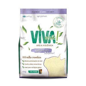 Areia Higiênica Biodegradável para Gatos Petfive / Viva Verde Limpeza Plena 4kg