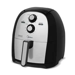 Fritadeira Air Fryer Sem Óleo Midea, 5,5 litros, 110 Volts, Family Prata/Inox