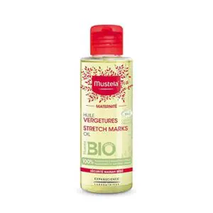 Óleo Estrias Maternité - certificado orgânico, Mustela Maternité, Antiestrias, 100% de ingredientes de origem natural, 105 ml