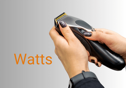 potência em watts de máquina de cortar cabelo