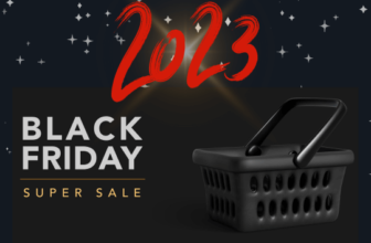 Banner divulgação black friday 2023 com fundo preto