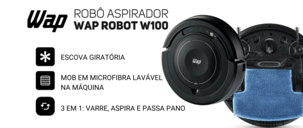 Principais Características do Aspirador de Pó Robô WAP ROBOT W100 (1)