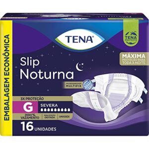 Tena Slip Noturna, Fralda Geriátrica para Incontinência Urinária, G - 16 unidades