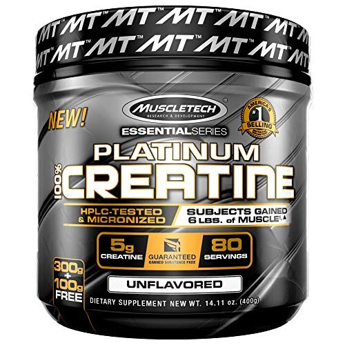 Melhores Creatinas: CREATINA PLATINUM MUSCLETECH